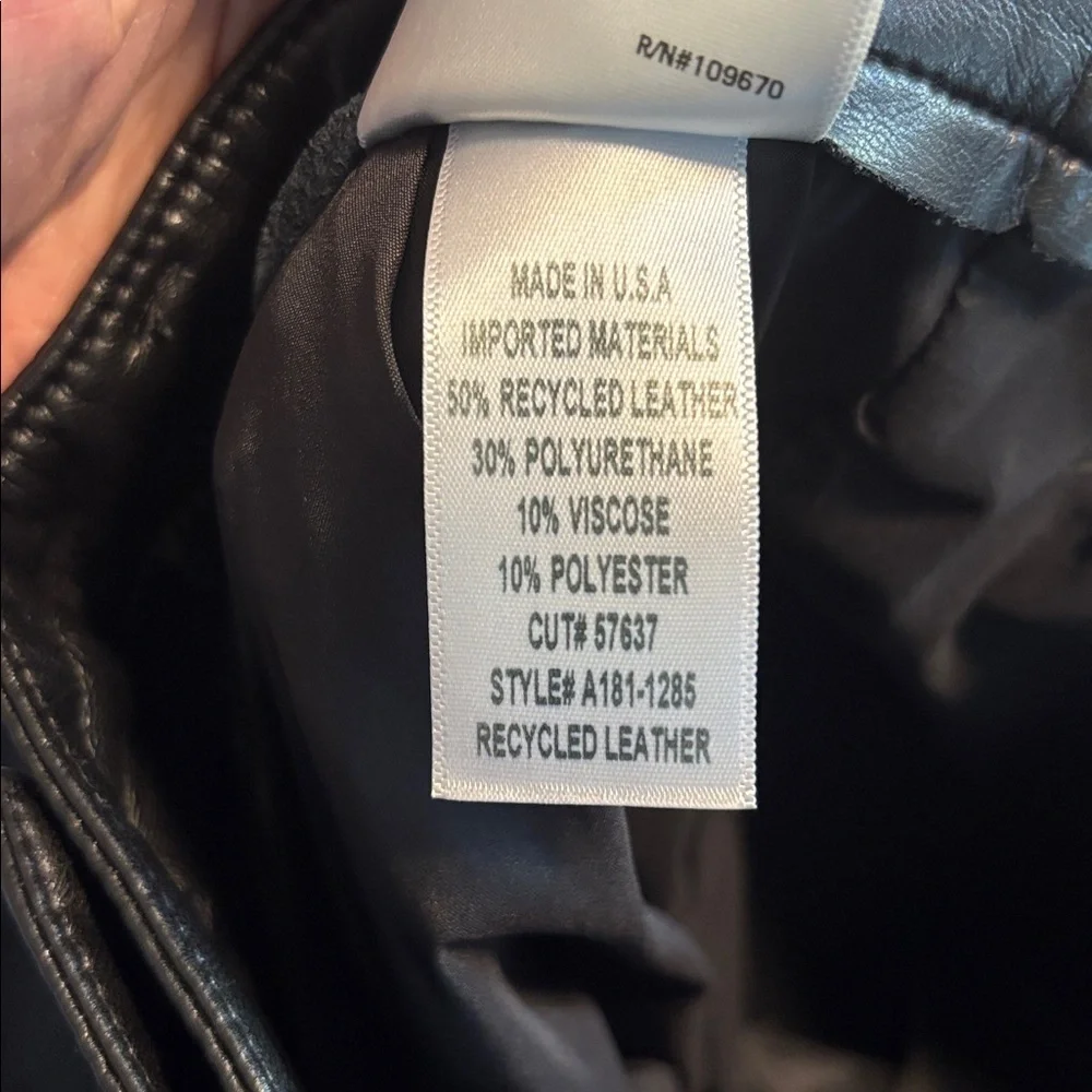 Agolde Black Recycled Leather Trousers